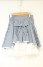 画像2: Secret Honey / バックリボンスカート  アオ O-26-09-27-032-CA-SK-OW-OS (2)