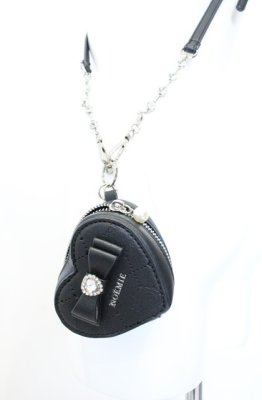 Preview of ハートポーチスマホショルダー  クロ