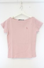 画像1: an another angelus / ロゴ刺繍フレンチスリーブT F ピンク O-26-09-27-065-CA-TS-OW-OS (1)
