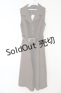 an another angelus ベルト付きウールライク開衿ジレワンピース an another angelus / ベルト付きウールライク開衿ジレワンピース F