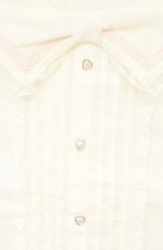 画像2: LIZ LISA / 半袖メッセージリボンセーラーブラウス  アイボリー×ピンク O-26-09-27-012-LO-BL-OW-OS (2)