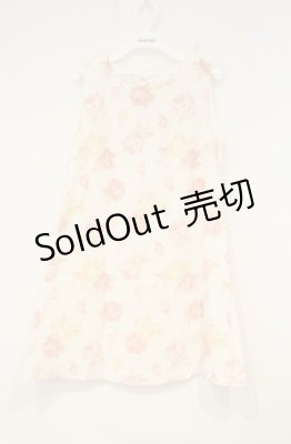 Preview of 花柄ノースリーブワンピース  アイボリー