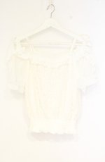 画像1: LIZ LISA / 刺繍チュールトップス  シロ O-26-09-27-022-LO-TO-OW-OS (1)
