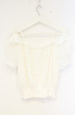 画像2: LIZ LISA / 刺繍チュールトップス  シロ O-26-09-27-022-LO-TO-OW-OS (2)