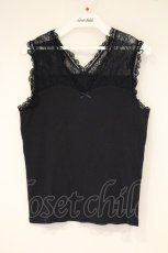 画像1: Franche Lippee / レース切り替えタンクトップ M ネイビー O-26-09-28-029-LO-TO-OW-OS (1)