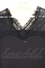 画像2: Franche Lippee / レース切り替えタンクトップ M ネイビー O-26-09-28-029-LO-TO-OW-OS (2)