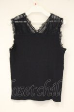 画像3: Franche Lippee / レース切り替えタンクトップ M ネイビー O-26-09-28-029-LO-TO-OW-OS (3)