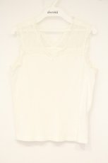 画像1: Franche Lippee / レース切り替えタンクトップ M シロ O-26-09-28-030-LO-TO-OW-OS (1)