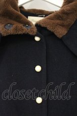 画像2: Franche Lippee / マフマフコート M ネイビー×ブラウン O-26-09-28-035-LO-CO-OW-OS (2)