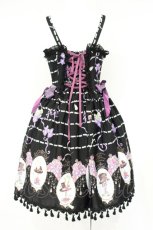 画像5: ALICE and the PIRATES / Trick Hat, Pricked Heart柄コルセットジャンパースカート  ノワール（クロ×パープル） O-26-09-28-041-PA-OP-OW-OS (5)