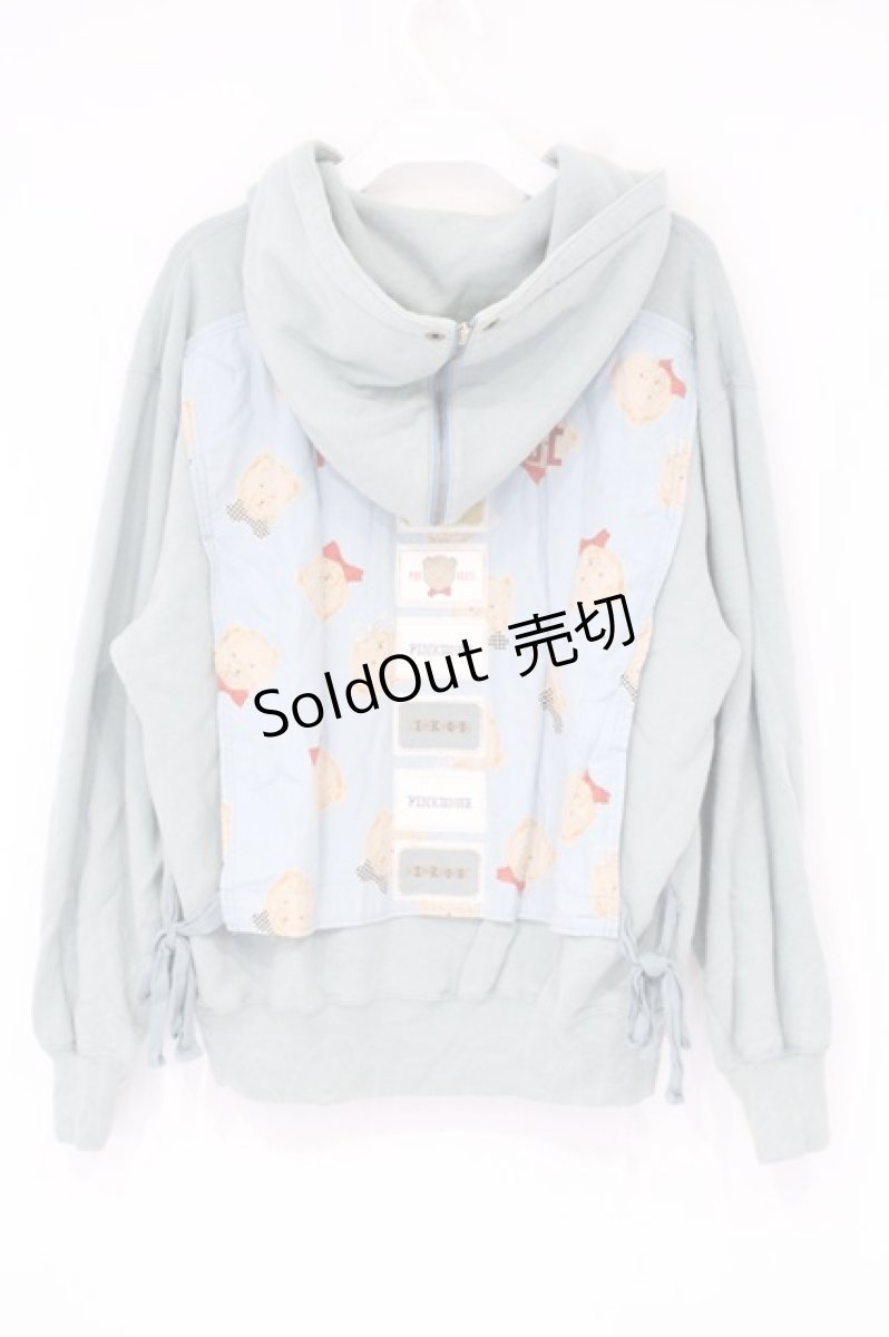 画像3: PINK HOUSE / くまプリント＆ワッペン使いZIPパーカー  ブルー系 O-26-09-28-057-LO-TO-OW-OS (3)