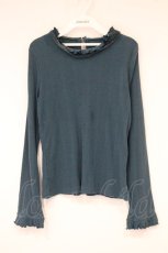 画像1: axes femme / フリルテレコトップス M グリーン O-26-09-28-068-AX-TO-OW-OS (1)