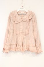 画像1: PINK HOUSE / ロゴリボン付きローンのブラウス  ピンク O-26-09-28-078-LO-BL-IG-OS (1)