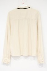 画像4: axes femme / リボン付きレース使いブラウス M キナリ O-26-09-28-082-AX-BL-OW-OS (4)