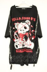 画像1: SEX POT ReVeNGe / Hello,Good Bye Design Logo Belt Big Square Cutsew　Tシャツ F ブラック O-26-09-28-027-SP-TO-OW-OS (1)