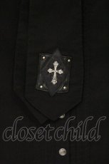 画像2: Ozz Croce / クロスパッチネクタイシャツ  ブラック O-26-09-29-029-OO-BL-OW-OS (2)