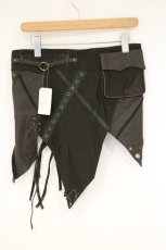 画像3: Ozz Croce / ポケットフラップ付イレギュラースカート  グリーン×ブラック O-26-09-29-003-OO-SK-IG-OS (3)