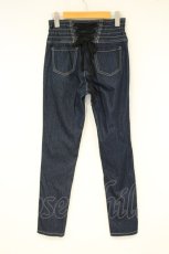 画像3: axes femme POETIQUE / バックレースアップスリムパンツ M インディゴ O-26-09-29-034-AX-PA-OW-OS (3)