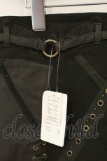 画像5: Ozz Croce / ポケットフラップ付イレギュラースカート  グリーン×ブラック O-26-09-29-003-OO-SK-IG-OS (5)