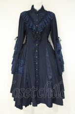 画像1: Ozz oneste / Dark Wizard 姫袖ワンピース  ネイビー O-26-09-29-045-OO-OP-IG-OS (1)
