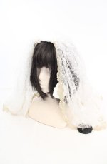 画像1: ALICE and the PIRATES / Under the Rose?闇の使者と薔薇の刻印?ロングベール  オフシロ×ゴールド O-26-09-29-1001-PA-AC-OW-OS (1)