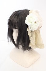 画像1: ALICE and the PIRATES / Under the Rose?闇の使者と薔薇の刻印?薔薇のトーク帽  オフシロ×ゴールド O-26-09-29-1002-PA-AC-OW-OS (1)