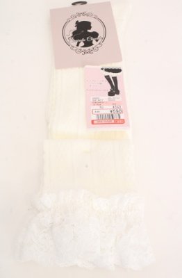 Preview of ECMYOVKTPレース　オーバーニー 23~25cm シロ