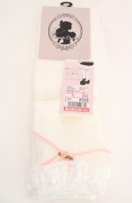 画像1: Cherirulu Chocola / ECMYOVKレースリボン　オーバーニー 23~25cm シロ O-26-09-29-1019-LO-ZA-OW-OS (1)