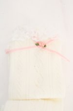 画像3: Cherirulu Chocola / ECMYOVKレースリボン　オーバーニー 23~25cm シロ O-26-09-29-1019-LO-ZA-OW-OS (3)