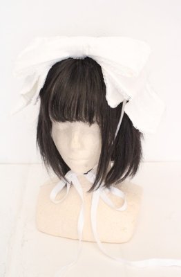 Preview of はしごレースリボンヘッドドレス  シロ