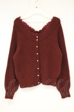 画像3: axes femme / 後ろボタンデザインニットトップス M ワイン O-26-09-29-054-AX-TO-IG-OS (3)