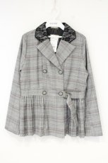 画像1: axes femme POETIQUE / プリーツデザインジャケット M グレー O-26-09-29-068-AX-JA-OW-OS (1)