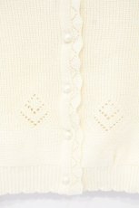 画像2: axes femme / ブーケ刺繍×チュール袖カーディガン M キナリ O-26-09-29-075-AX-TO-OW-OS (2)