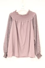 画像1: axes femme / ミュルーズ袖ボリュームブラウス M ラベンダー O-26-09-29-076-AX-BL-OW-OS (1)