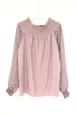 画像3: axes femme / ミュルーズ袖ボリュームブラウス M ラベンダー O-26-09-29-076-AX-BL-OW-OS (3)