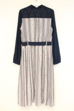 画像3: axes femme / レトロモチーフボータイワンピース M ネイビー系 O-26-09-29-083-AX-OP-OW-OS (3)