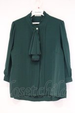 画像1: axes femme / 七分袖ジャボブラウス M グリーン O-26-09-29-088-AX-BL-OW-OS (1)