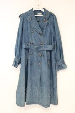 画像1: axes femme POETIQUE / ボリューム袖トレンチコート M ブルー O-26-09-29-090-AX-CO-OW-OS (1)