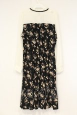 画像3: axes femme / ビスチェ切替バラ柄ワンピース M クロ O-26-09-29-008-AX-OP-OW-OS (3)