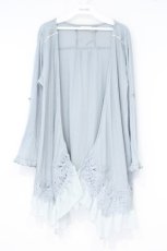 画像1: axes femme / 裾シフォンフリルボレロ M ミントブルー O-26-09-29-092-AX-TO-OW-OS (1)
