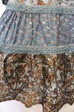 画像3: axes femme NOSTALGIE / 花柄ｘ刺繍スタンドワンピース M グリーン系 O-26-09-29-097-AX-OP-OW-OS (3)