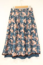 画像3: axes femme NOSTALGIE / 花柄タックスカート M グリーン O-26-09-29-098-AX-SK-OW-OS (3)
