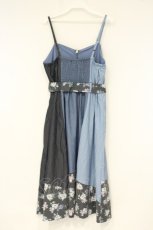 画像3: axes femme / パッチワークワンピース M ブルー O-26-09-29-099-AX-OP-OW-OS (3)