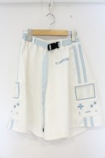 画像1: ACDC RAG / GAME OVERハーフパンツ  ホワイト×サックス O-26-10-01-035-PU-PA-IG-OS (1)