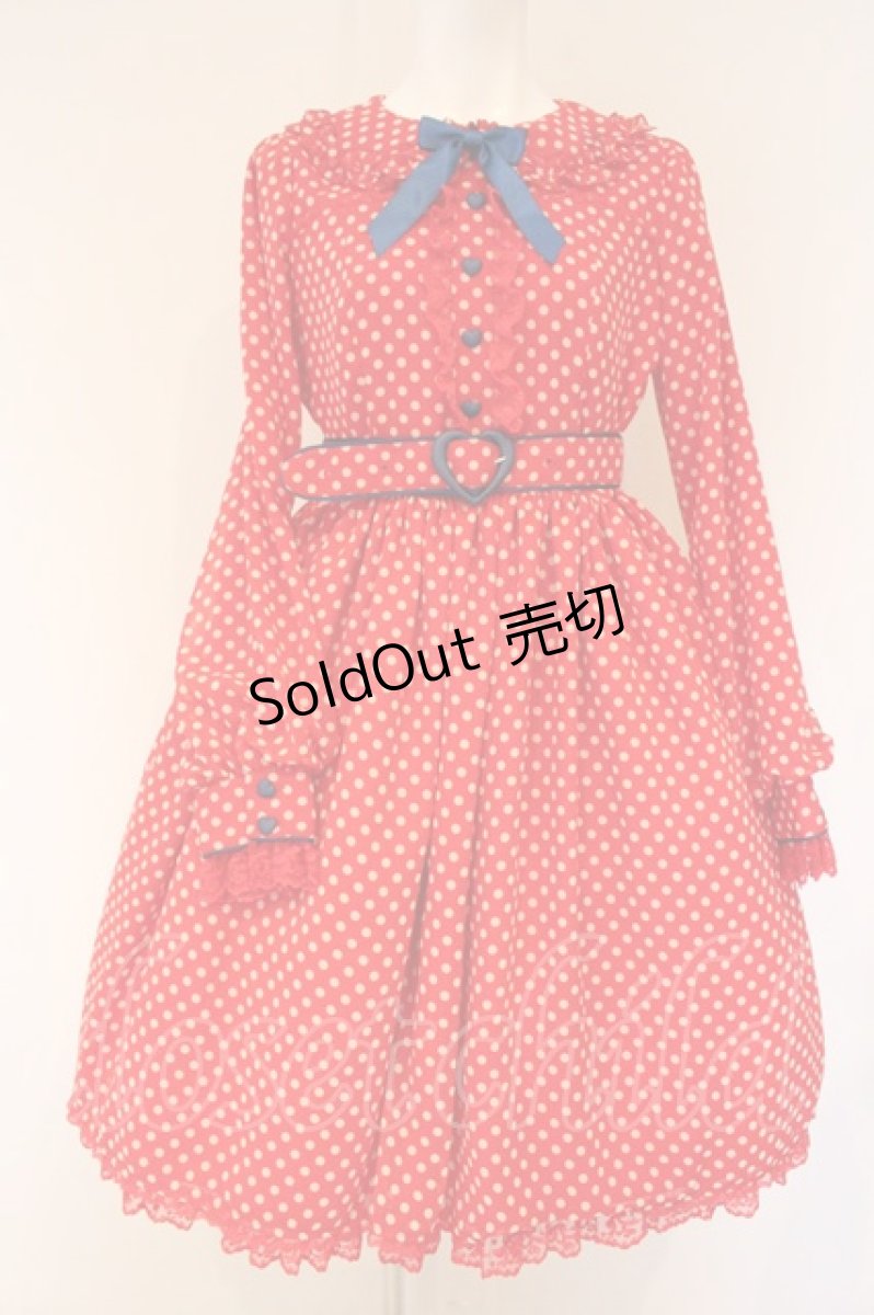 画像1: Angelic Pretty / Falling Heartワンピース  アカ O-26-10-01-037-AP-OP-OW-OS (1)