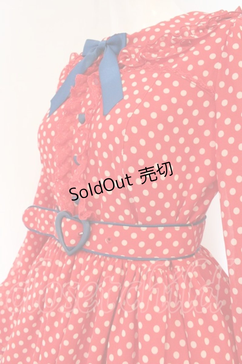 画像2: Angelic Pretty / Falling Heartワンピース  アカ O-26-10-01-037-AP-OP-OW-OS (2)