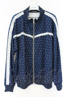 Preview of TINY DOT JERSEY BLOUSON　ブルゾン F ネイビー
