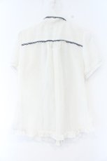 画像2: axes femme / レース使いボウタイブラウス M シロ O-26-10-01-048-AX-BL-YM-OS (2)