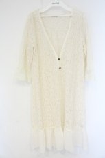 画像1: axes femme / 総レースロングカーディガン M シロ O-26-10-01-049-AX-TO-YM-OS (1)