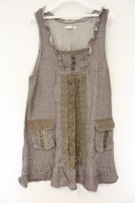 画像1: axes femme / レース切り替えノースリチュニック M グレー O-26-10-01-054-AX-TO-YM-OS (1)